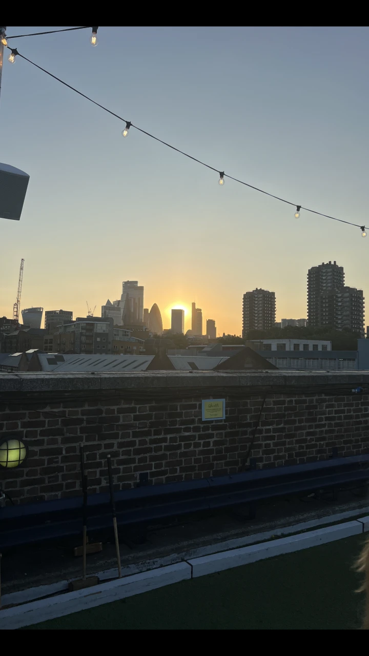 Views from Skylight rooftop bar, Tobacco Dock